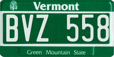 VT license plate BVZ558