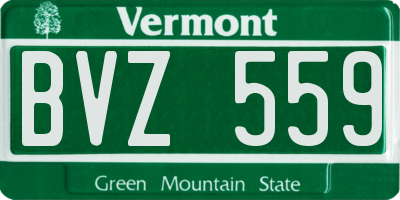 VT license plate BVZ559