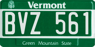 VT license plate BVZ561