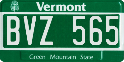 VT license plate BVZ565