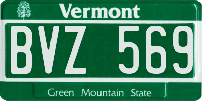 VT license plate BVZ569