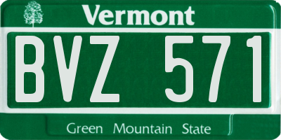 VT license plate BVZ571