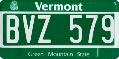 VT license plate BVZ579