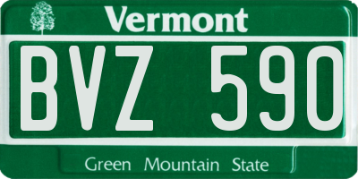VT license plate BVZ590