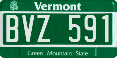 VT license plate BVZ591