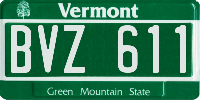VT license plate BVZ611