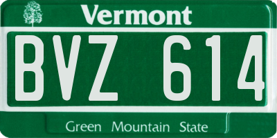 VT license plate BVZ614