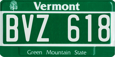 VT license plate BVZ618