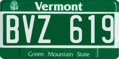 VT license plate BVZ619