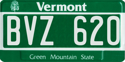 VT license plate BVZ620
