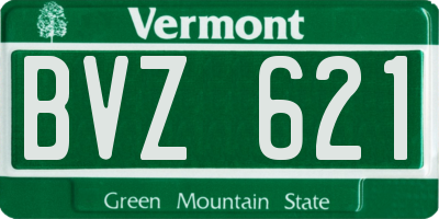 VT license plate BVZ621