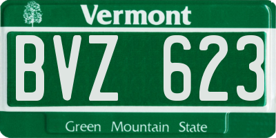 VT license plate BVZ623