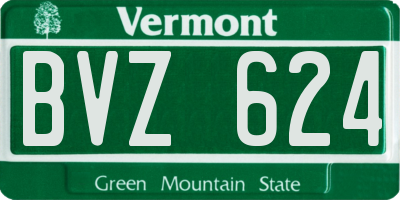 VT license plate BVZ624