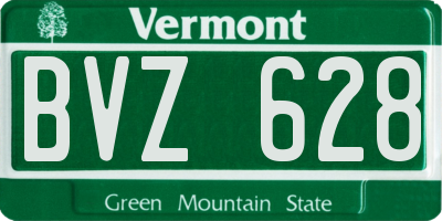VT license plate BVZ628