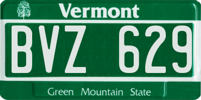 VT license plate BVZ629