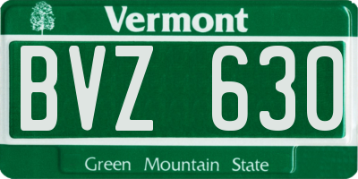 VT license plate BVZ630