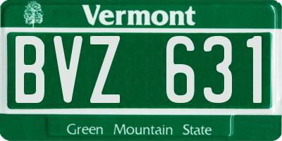 VT license plate BVZ631