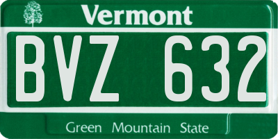 VT license plate BVZ632