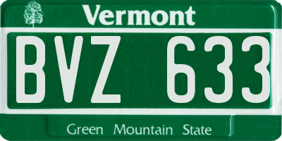 VT license plate BVZ633