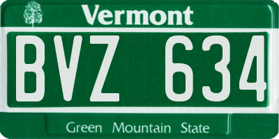 VT license plate BVZ634