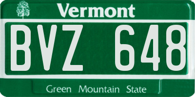VT license plate BVZ648