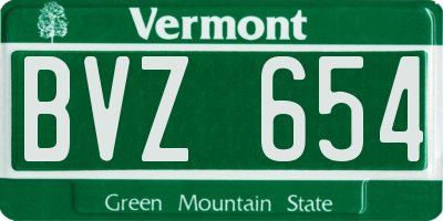 VT license plate BVZ654