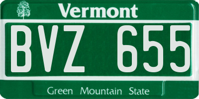VT license plate BVZ655