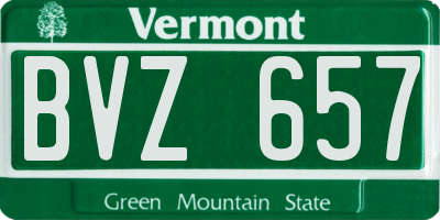 VT license plate BVZ657