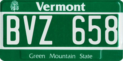VT license plate BVZ658
