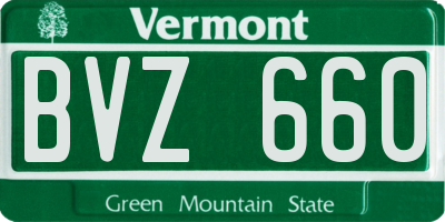 VT license plate BVZ660