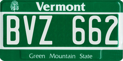VT license plate BVZ662