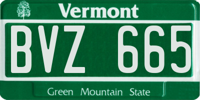 VT license plate BVZ665