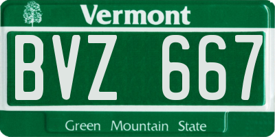VT license plate BVZ667