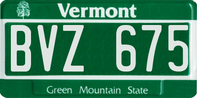 VT license plate BVZ675