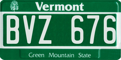 VT license plate BVZ676
