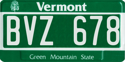 VT license plate BVZ678