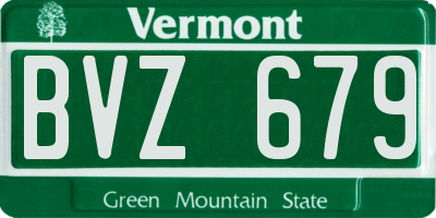 VT license plate BVZ679