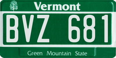 VT license plate BVZ681