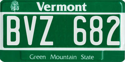 VT license plate BVZ682