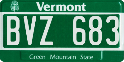 VT license plate BVZ683