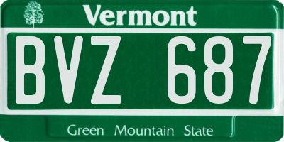 VT license plate BVZ687