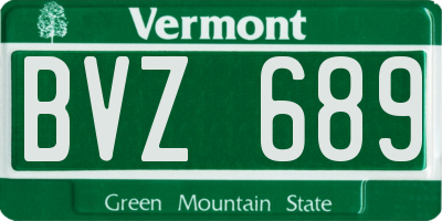 VT license plate BVZ689