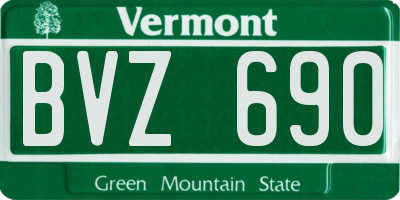 VT license plate BVZ690