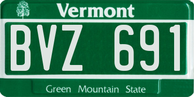 VT license plate BVZ691