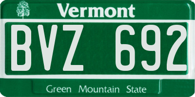 VT license plate BVZ692
