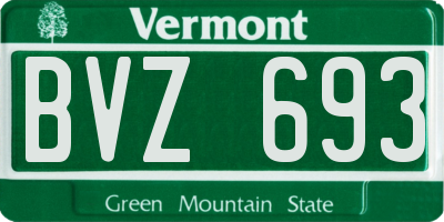 VT license plate BVZ693