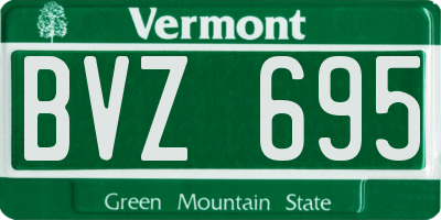 VT license plate BVZ695