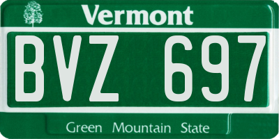 VT license plate BVZ697