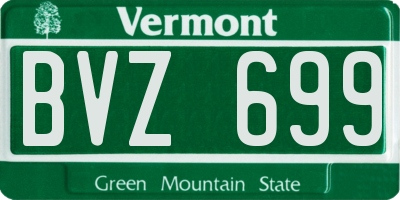 VT license plate BVZ699