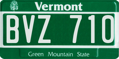 VT license plate BVZ710